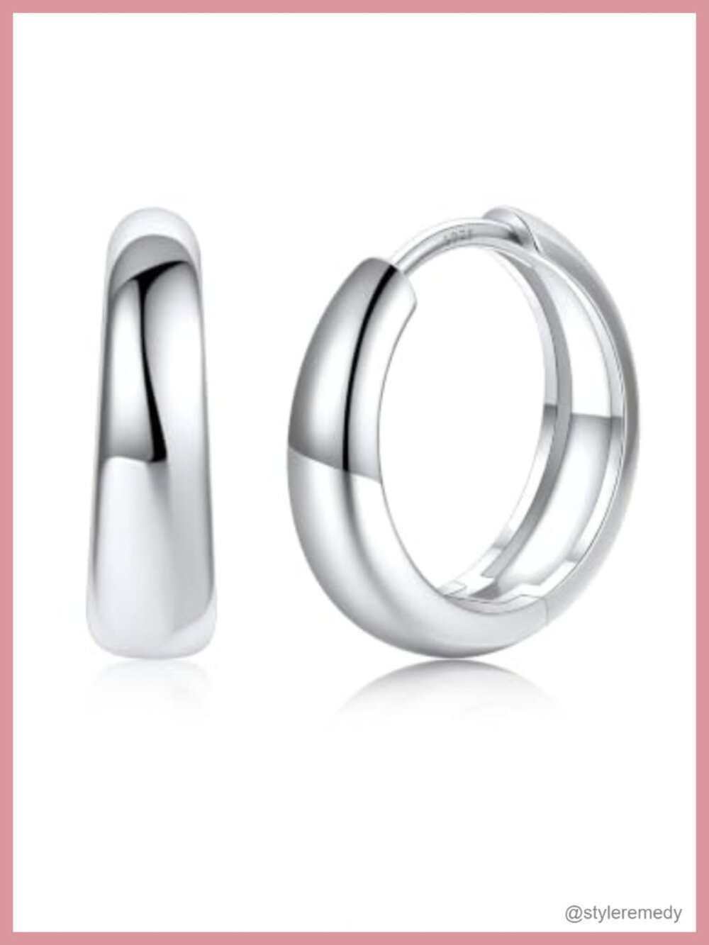 14K Gold Plated Chunky Hoop Earrings Huggie Small Women